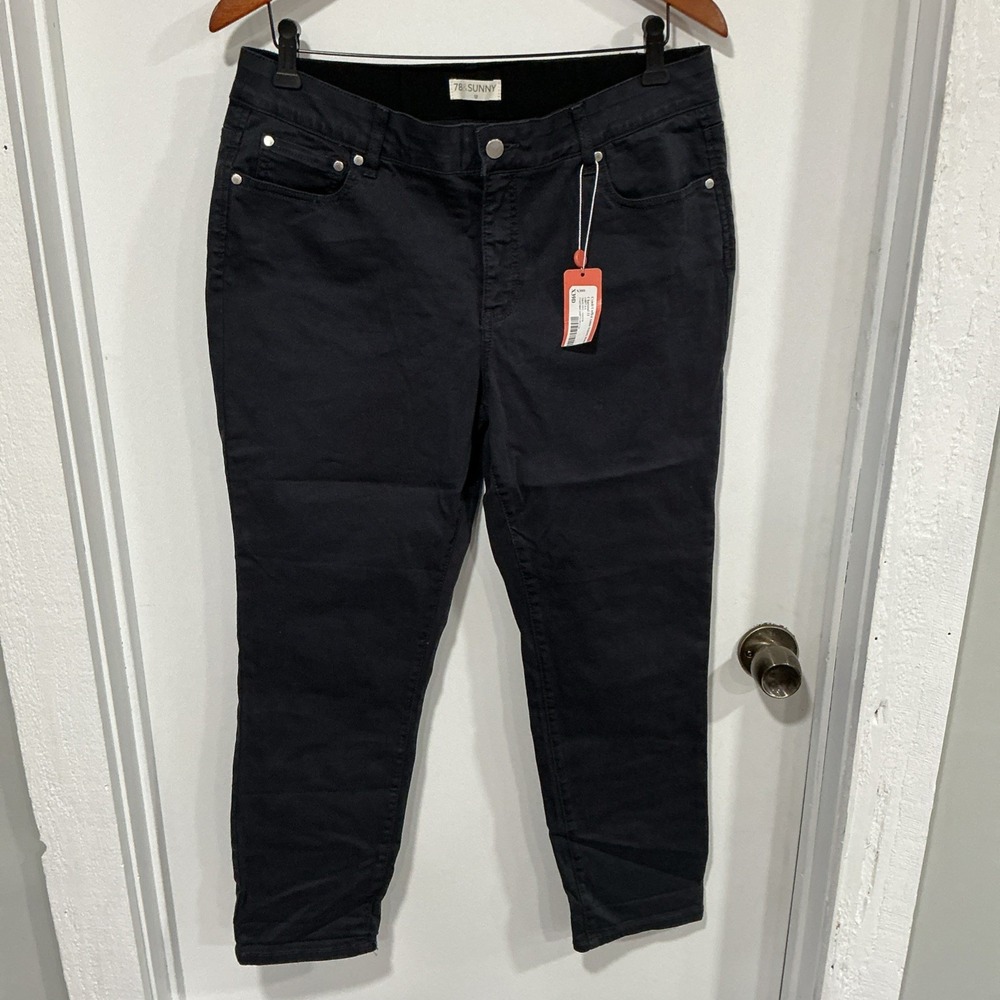 78 & Sunny Cyndi Ankle Skinny Jeans, 12, Charcoal, New, Stretchy